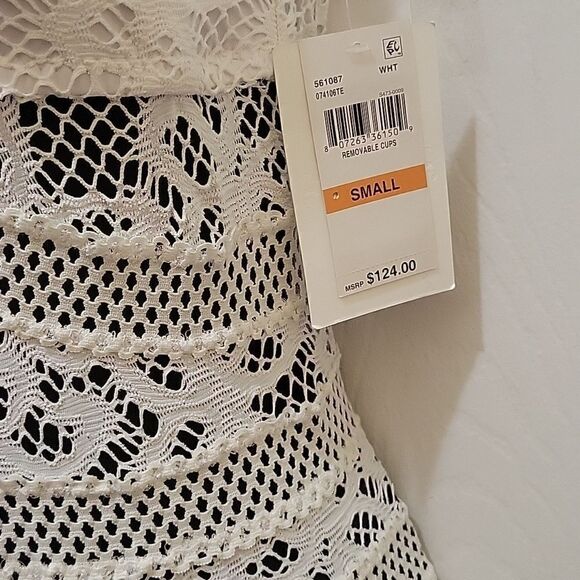 Becca by Rebecca Virtue White Captured Crochet One-Piece Swimsuit - Picture 8 of 16